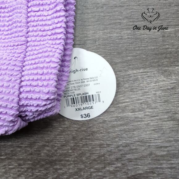 Decree Full Coverage Textured Bikini Bottom Size XXL - Picture 2 of 5